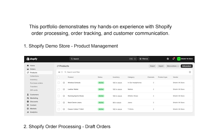 be your shopify virtual assistant for order processing